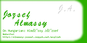 jozsef almassy business card